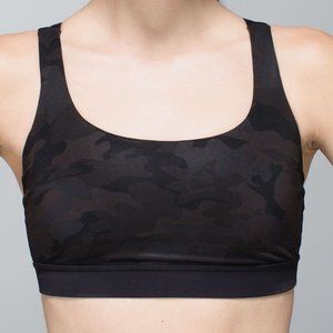 Black Camo Lululemon Energy Bra | Size 8